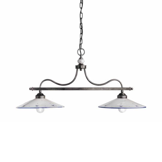 kezzel festett toszkan keramia csillar nappali etkezo asztal fole mediterran klasszikus ferroluce lampak nyaralo paraszhaz vilagitas felujitas fuggesztek kovacsoltvas handmade kezi festesu.jpg